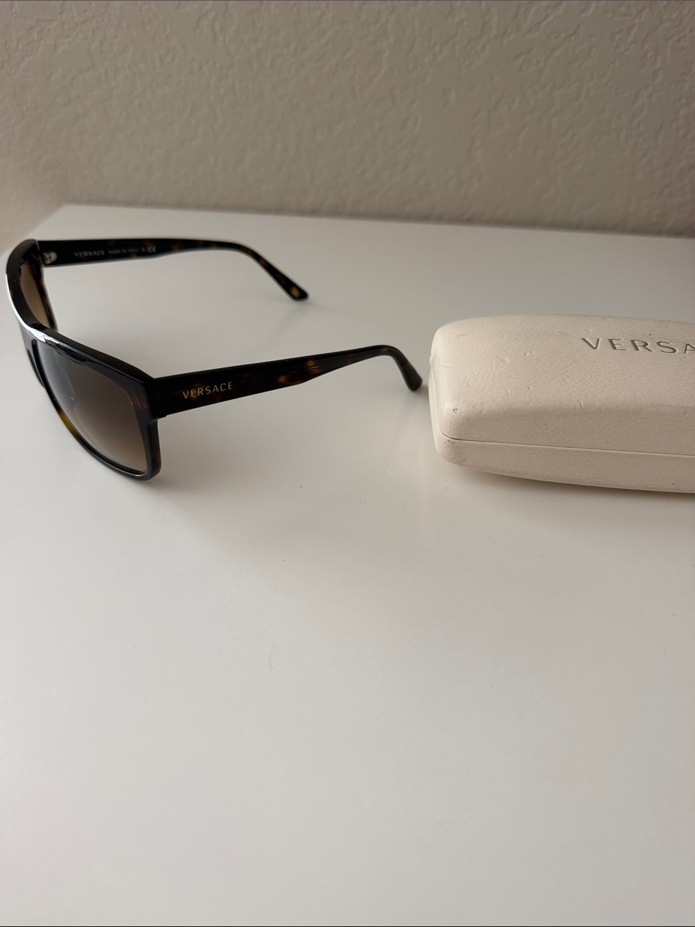 Versace Tortoiseshell Frame Sunglasses with Brown Lenses